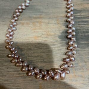 17 inch pink pearl necklace